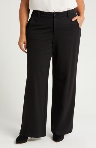 'ab'solution Skyrise Flat Front Wide Leg Pants