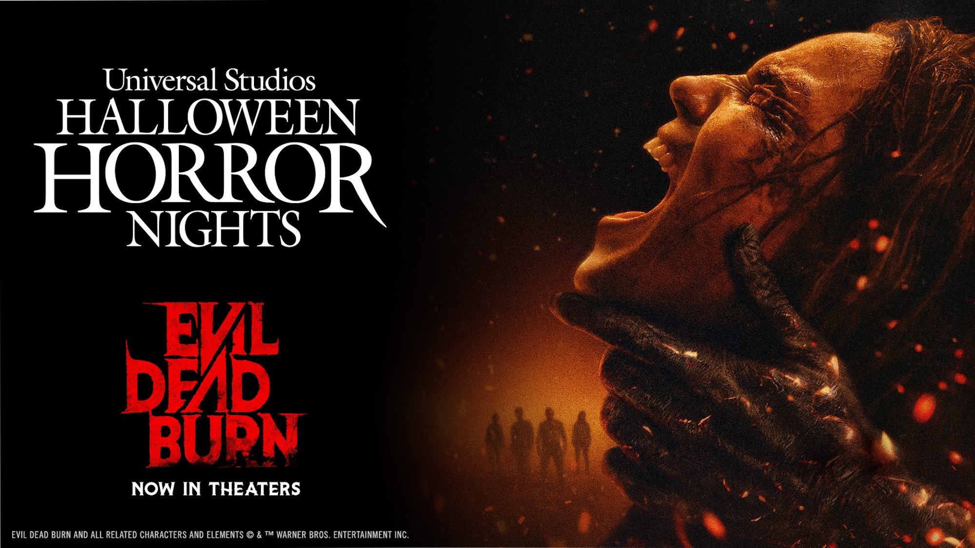 Evil Dead Burn poster for Universal Studios Halloween Horror Nights
