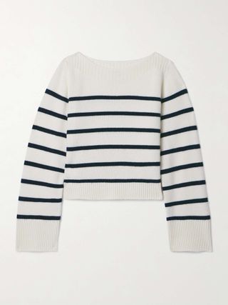 Frame + Mariner Striped Organic Cotton Sweater