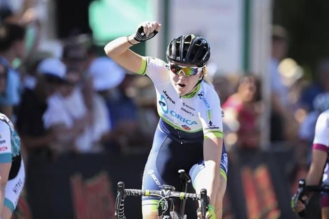 Grace Elvin (Orica-AIS) win's her second national road race title