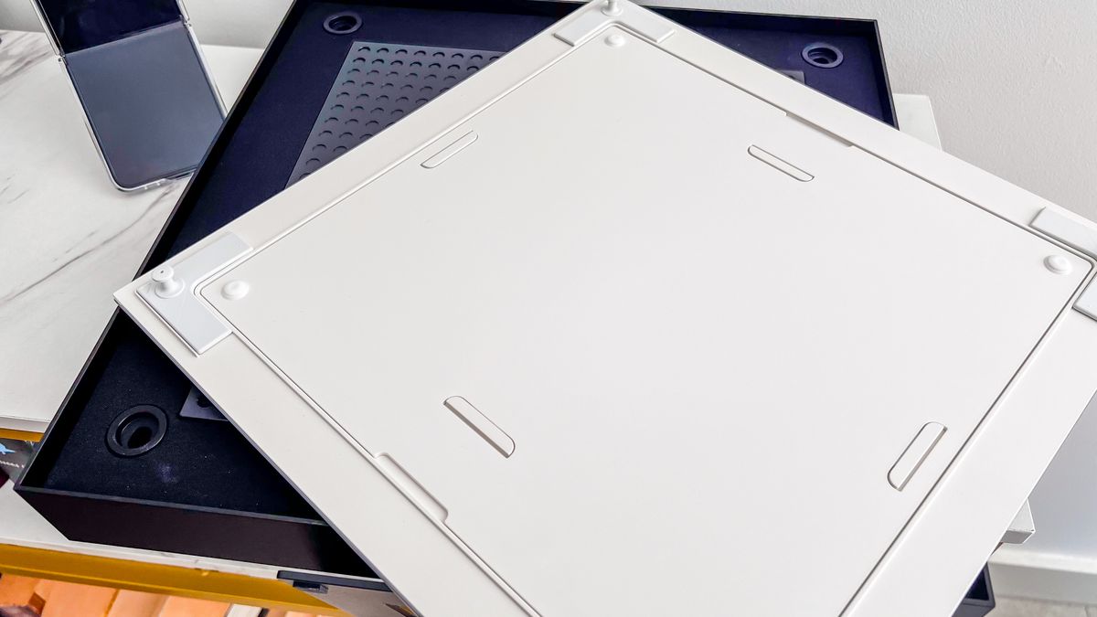 The rear of the removable art panel of the Samsung Music Frame