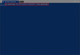 PowerShell reset Security app