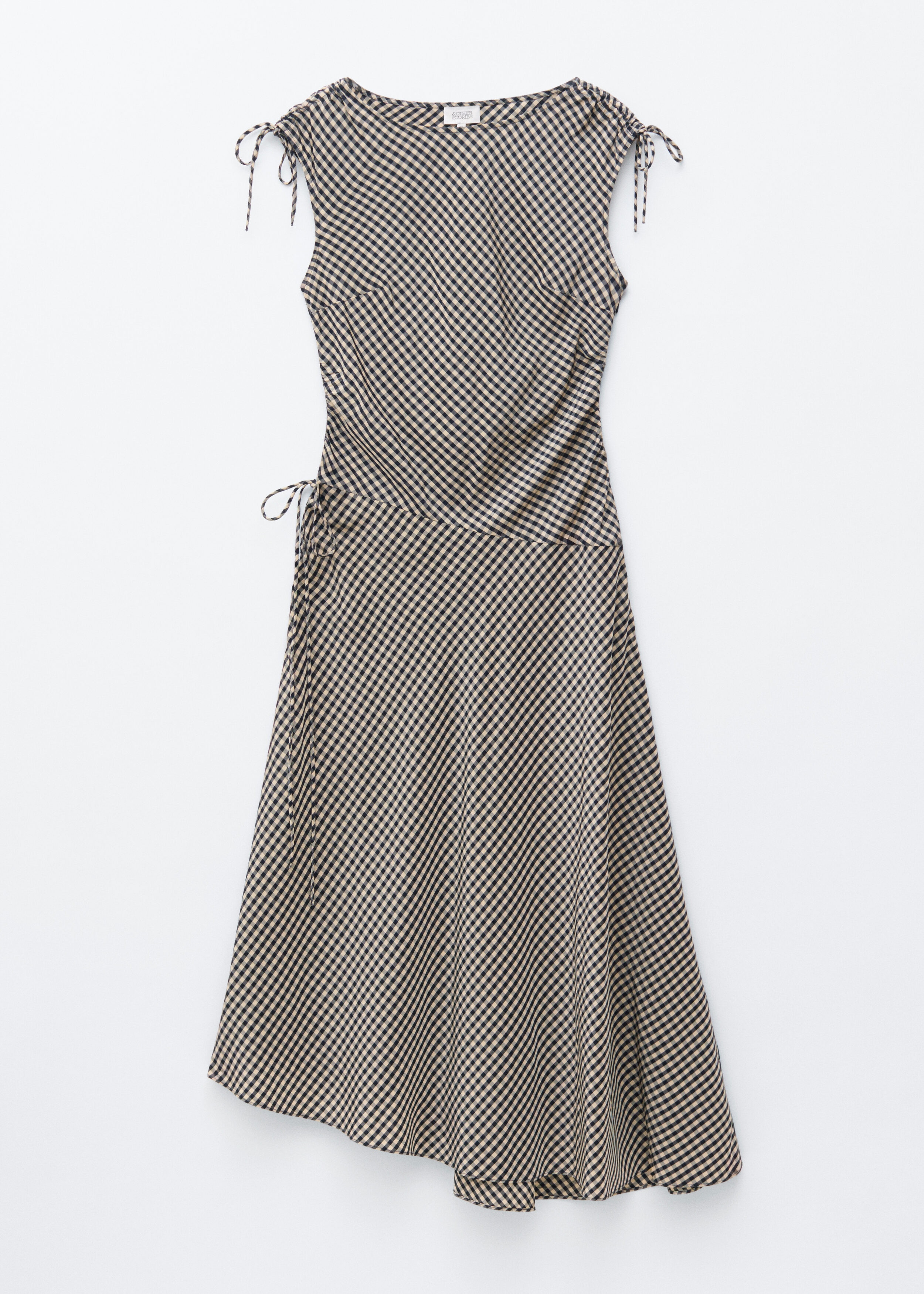 Asymmetric Draped Midi Dress