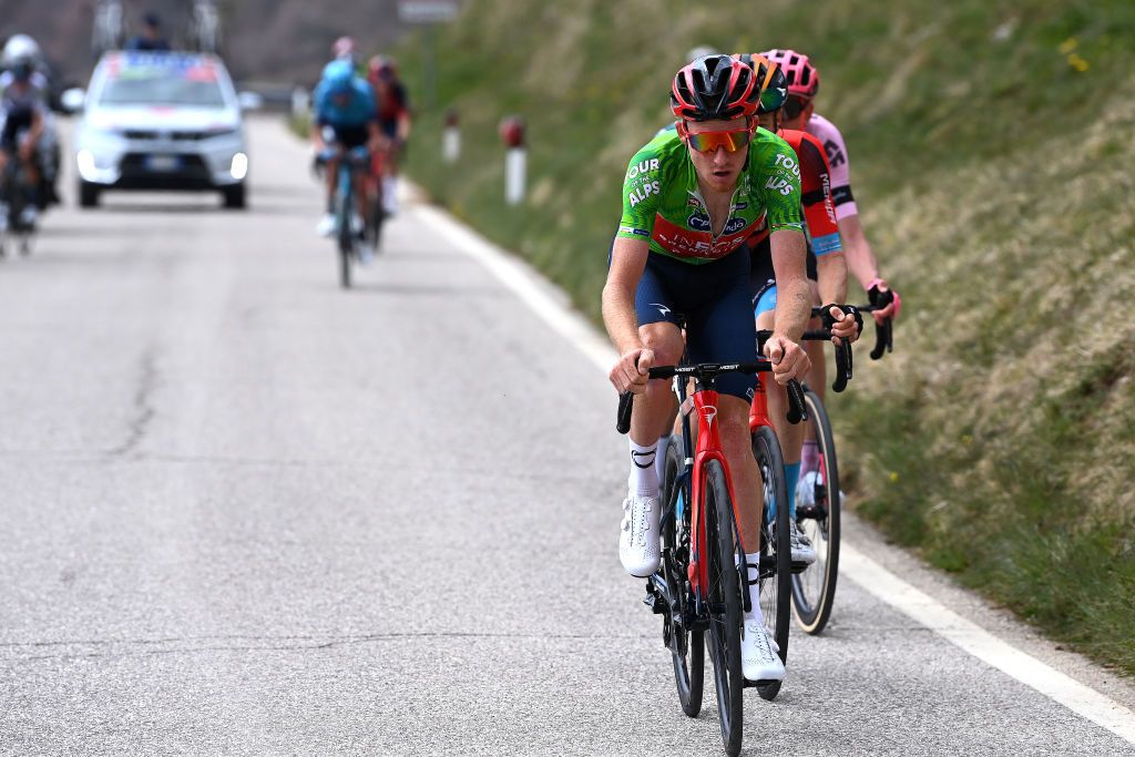 Tao Geoghegan Hart (Ineos) on stage 4 of the Tour of the Alps