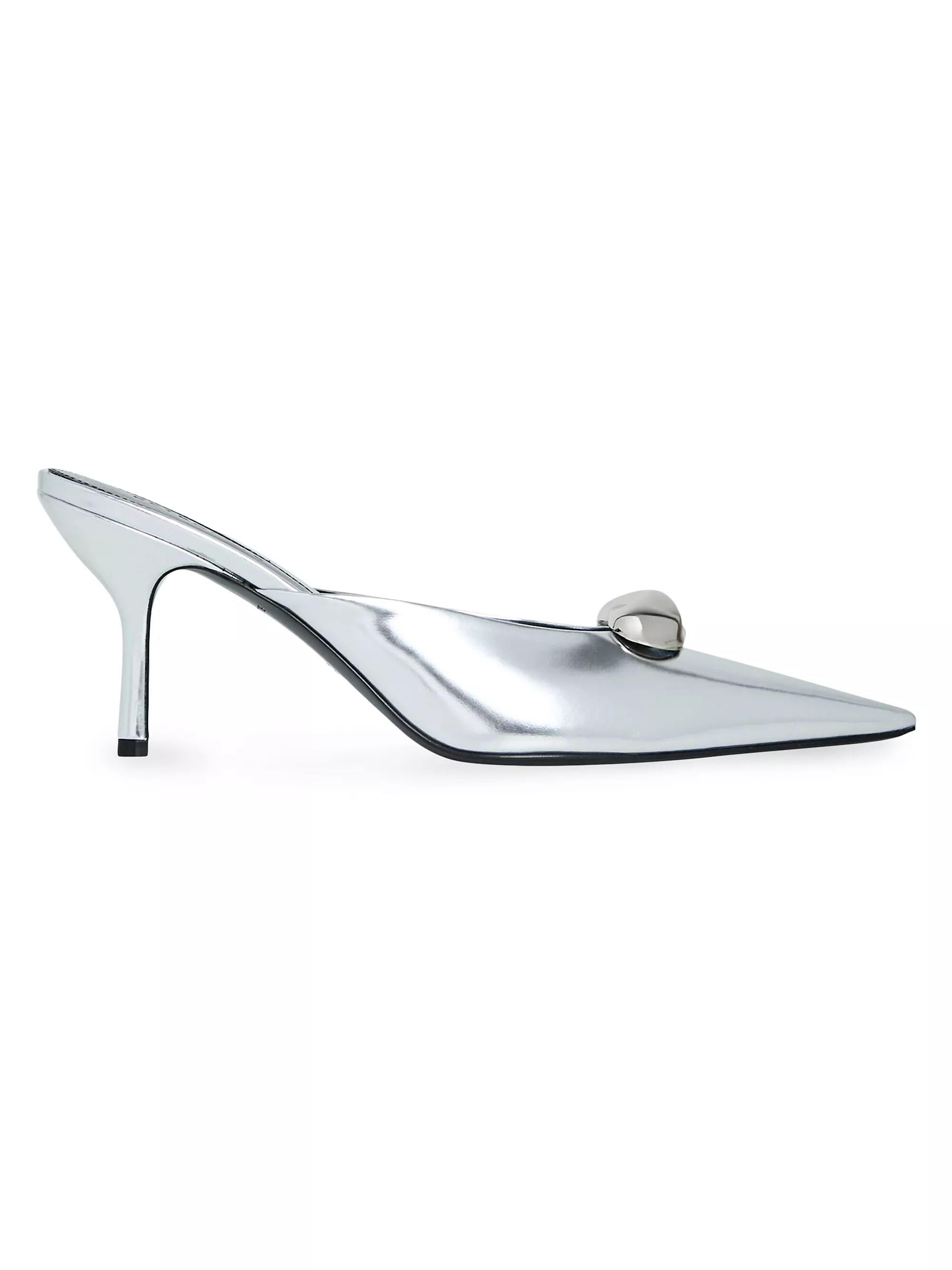 Francesca 75mm Leather Kitten Mules