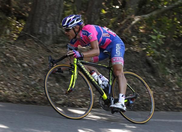 Damiano Cunego (Lampre-ISD) on the descent.