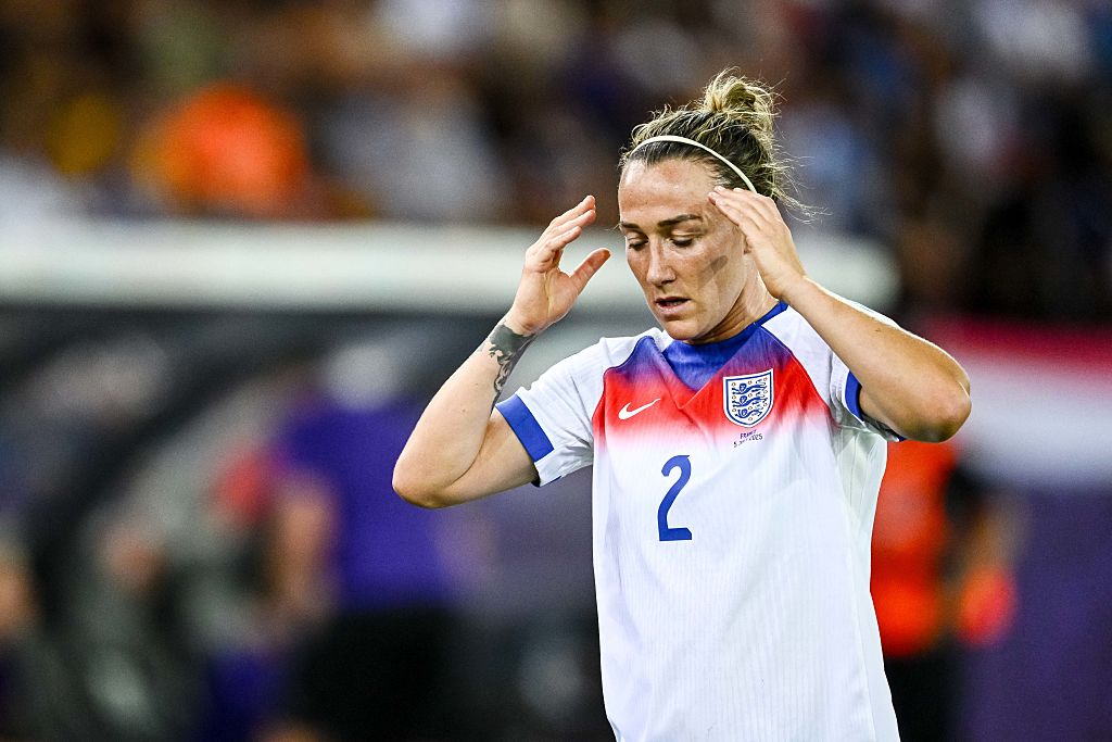 Lucy Bronze looking frustrated