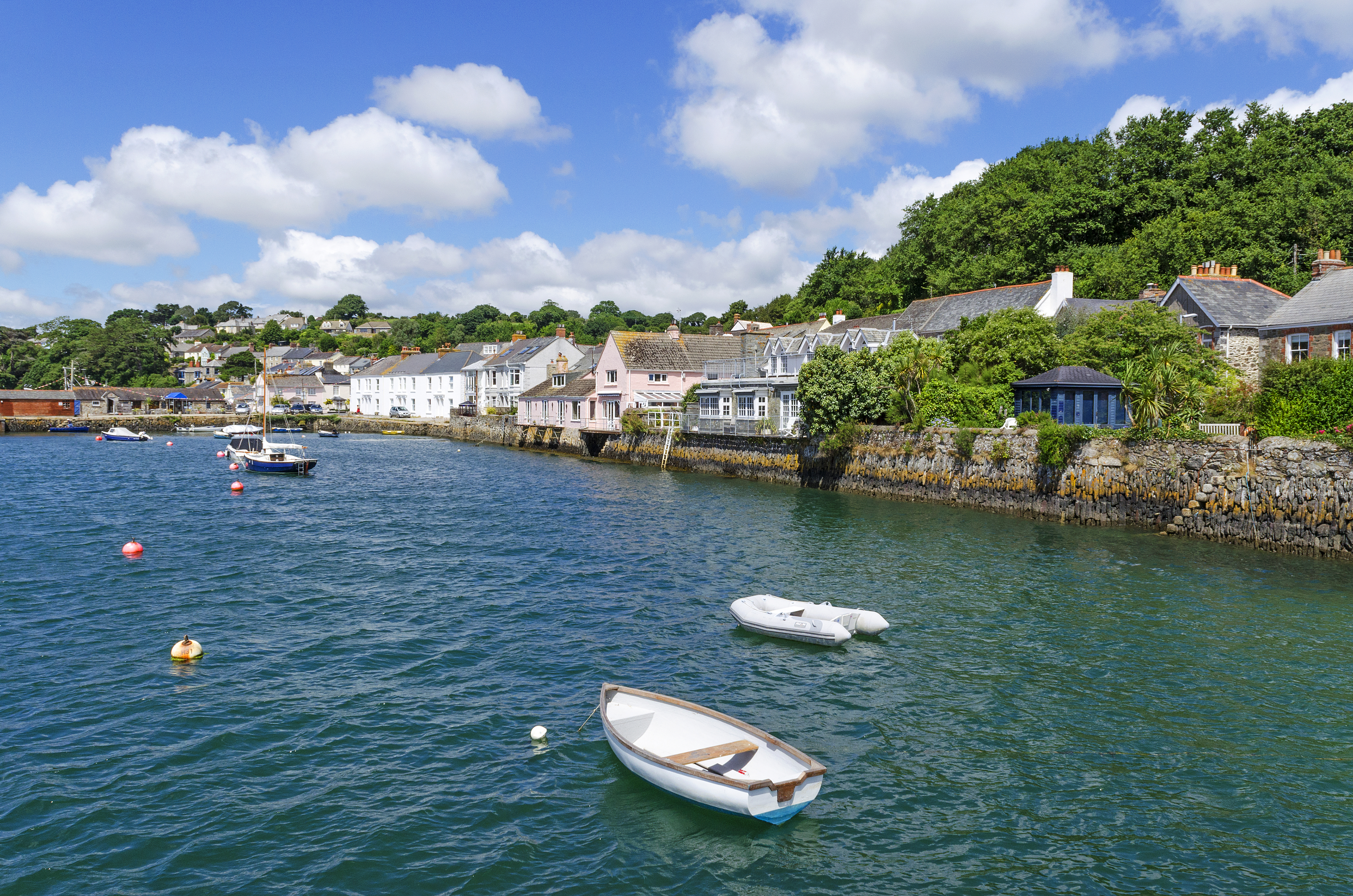 The village of Flushing alongside the Penryn River.