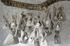 advent calendar bags hanging up