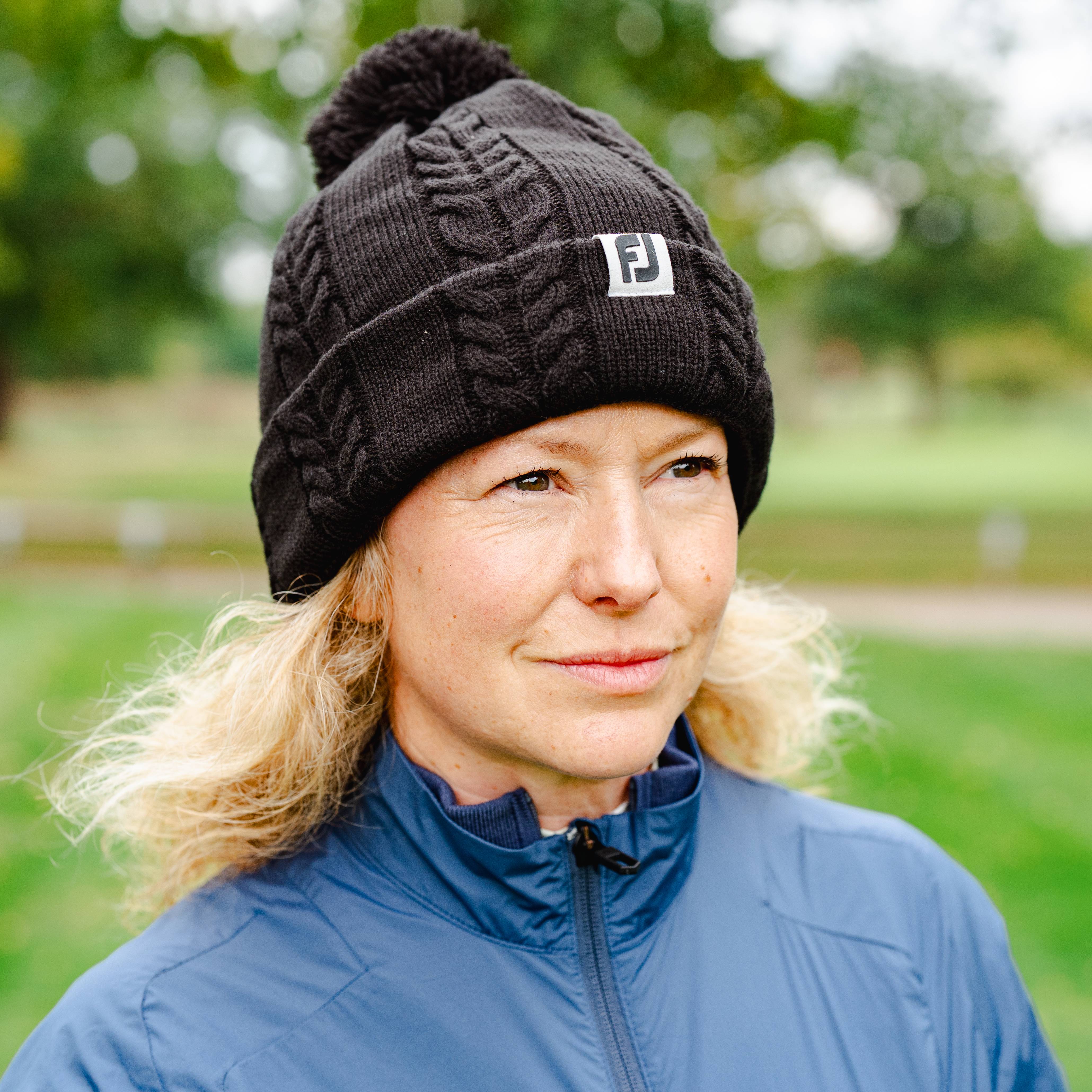 FootJoy Women&amp;rsquo;s Cable Knit Bobble Hat