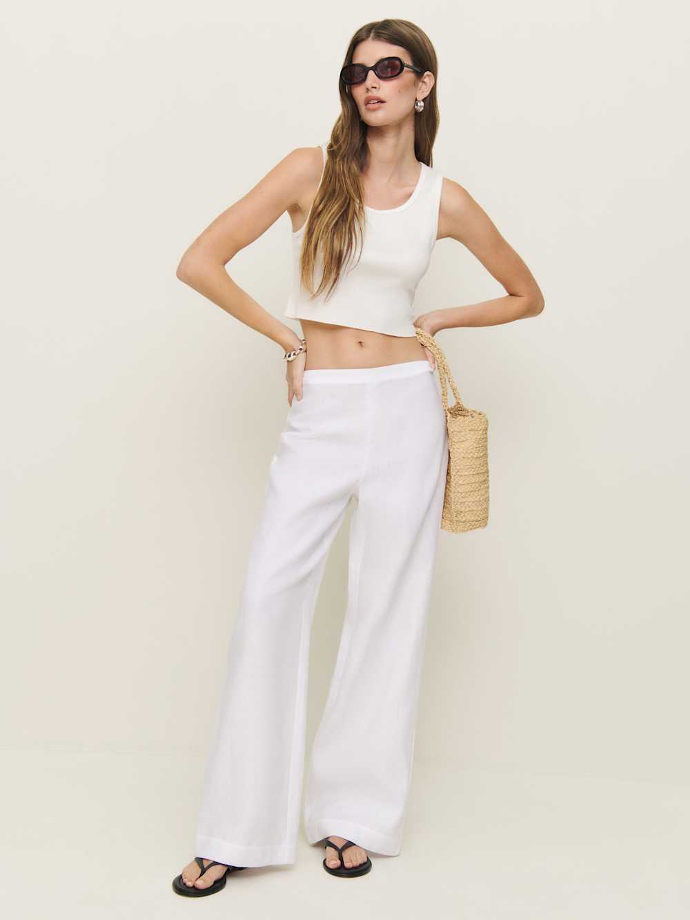 Hallie Linen Mid Rise Pant