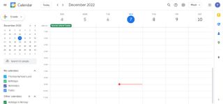 Skjermbilde av Google kalender