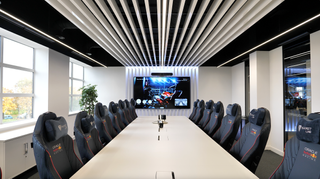 A board room at the Oracle Red Bull Racing marketing headquarters. 