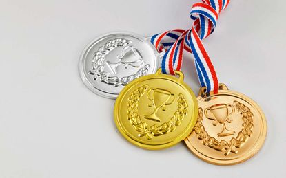 gold,silver and bronze medal