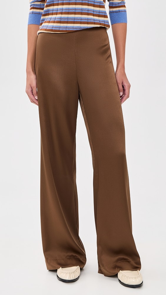Stroll Silk Pants - Cigar
