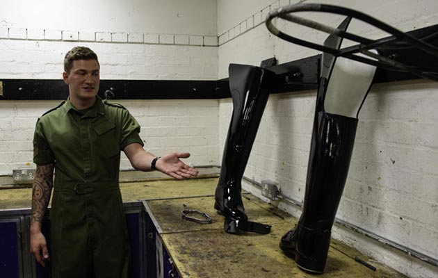 THE HOUSEHOLD CAVALRY PREPARE FOR THE ROYAL WEDDING