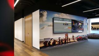 Philips Displays in use at the Oracle Red Bull Racing marketing headquarters.