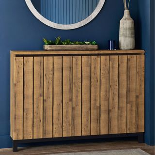Industrial style wooden radiator cover from Next