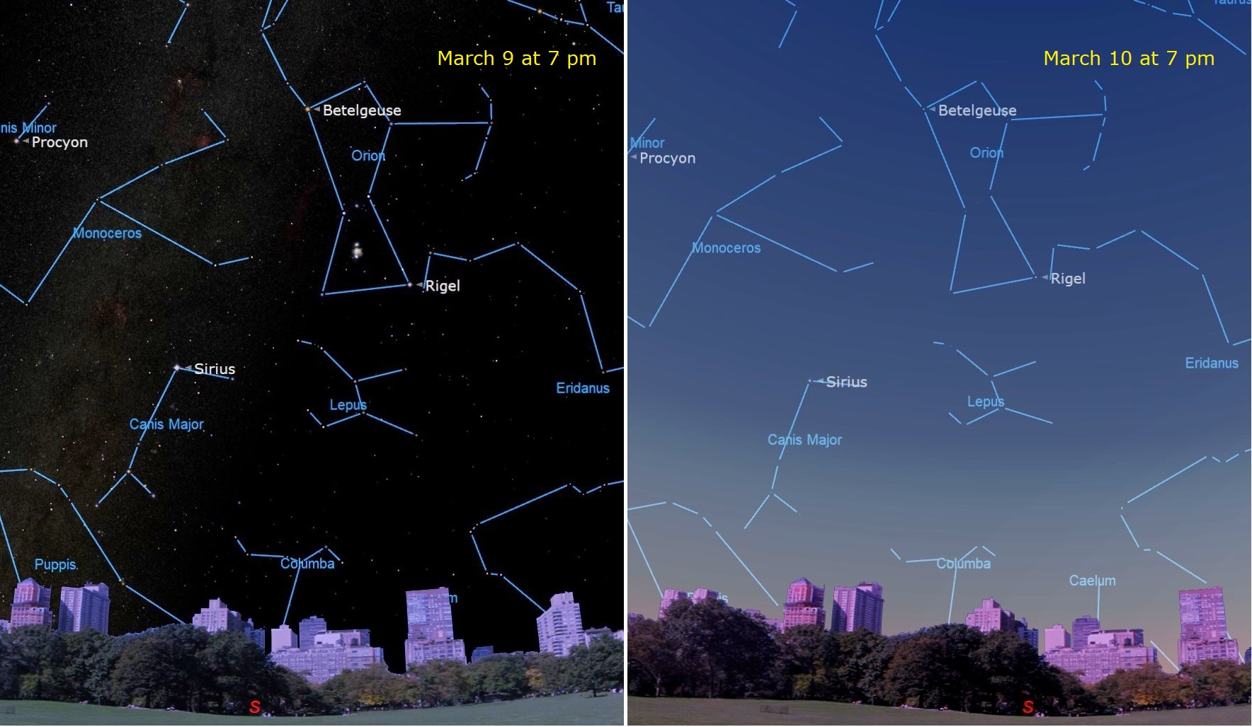 A map of the night sky.