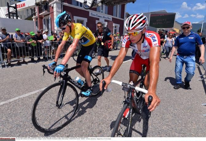 Froome crossed the line just after Spilak
