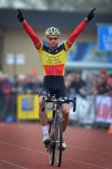Sven Nys solos to victory at the 2012 edition of the GP De Ster in Sint-Niklaas, Belgium