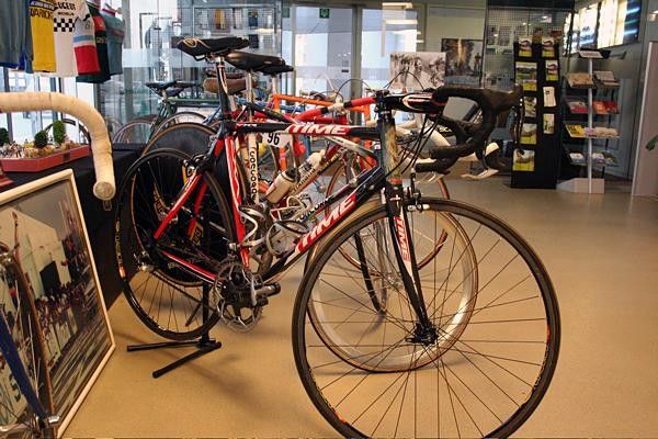 The Centrum has a number of bikes including the one ridden by Johan Museeuw in his last races.