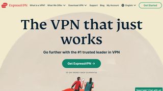 Website screenshot for ExpressVPN