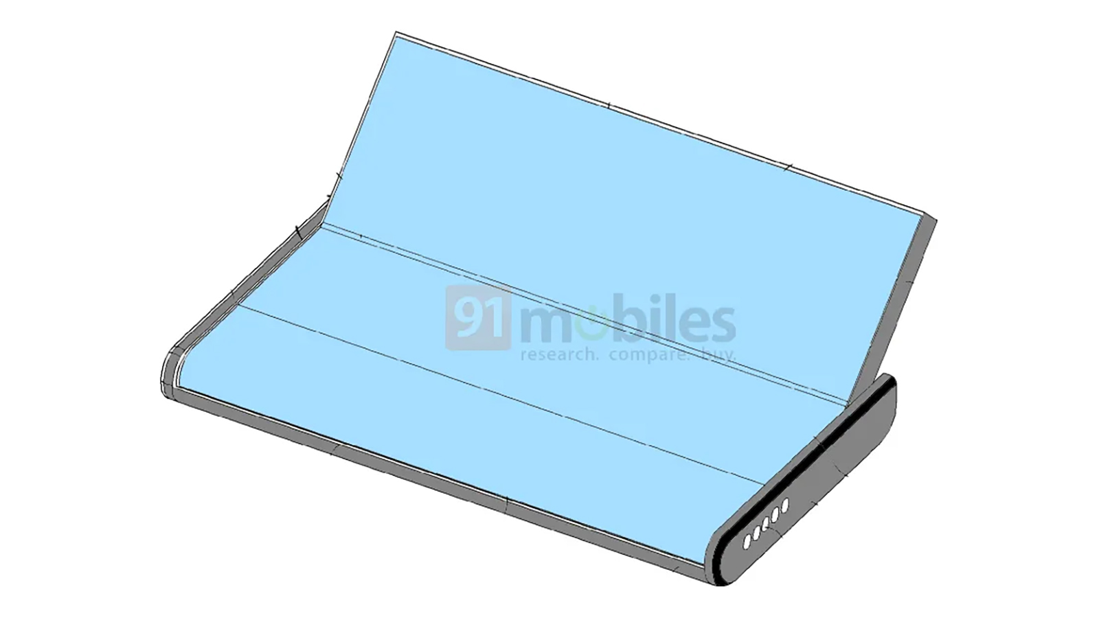 A patent diagram showing a rollable and foldable phone from Samsung.