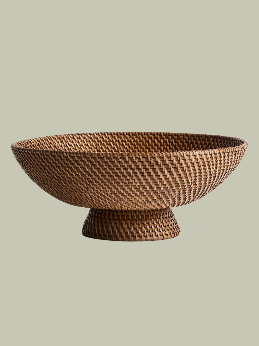 H&amp;amp;M, Footed Rattan Bowl