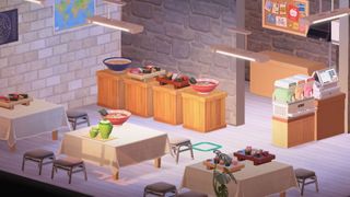 Creating a noodle bar in Animal Crossing: New Horizons
