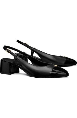 Cap Toe Slingback Pumps