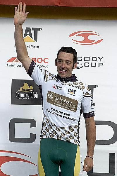 Nathan Haas (DiscoverTasmania.com/TIS) has taken out the Tall Timbers King of the Mountains competition of the Tour.