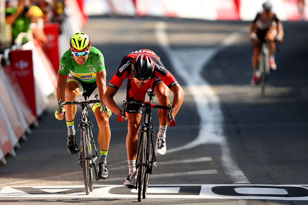 Greg Van Avermaet out-sprints Peter Stagan on stage 13