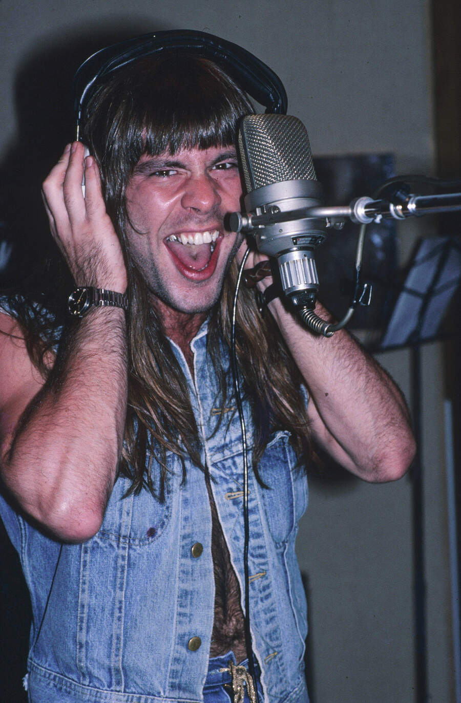 Bruce Dickinson in the studio