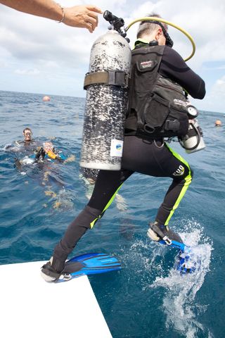 NEEMO 16 Participants Entering the Water