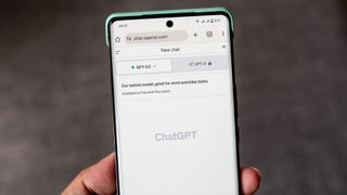 ChatGPT conversation screen on a smartphone