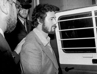 A balck and white photo of the real Peter Sutcliffe