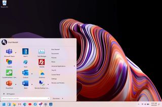 Modern style Start menu on Windows 11