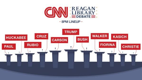 CNN&amp;#039;s lineup for the Reagan Library Debate at 8 p.m.