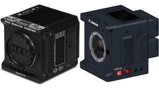  Red Komodo alongside a mock-up of what a Canon EOS C5 might look like
