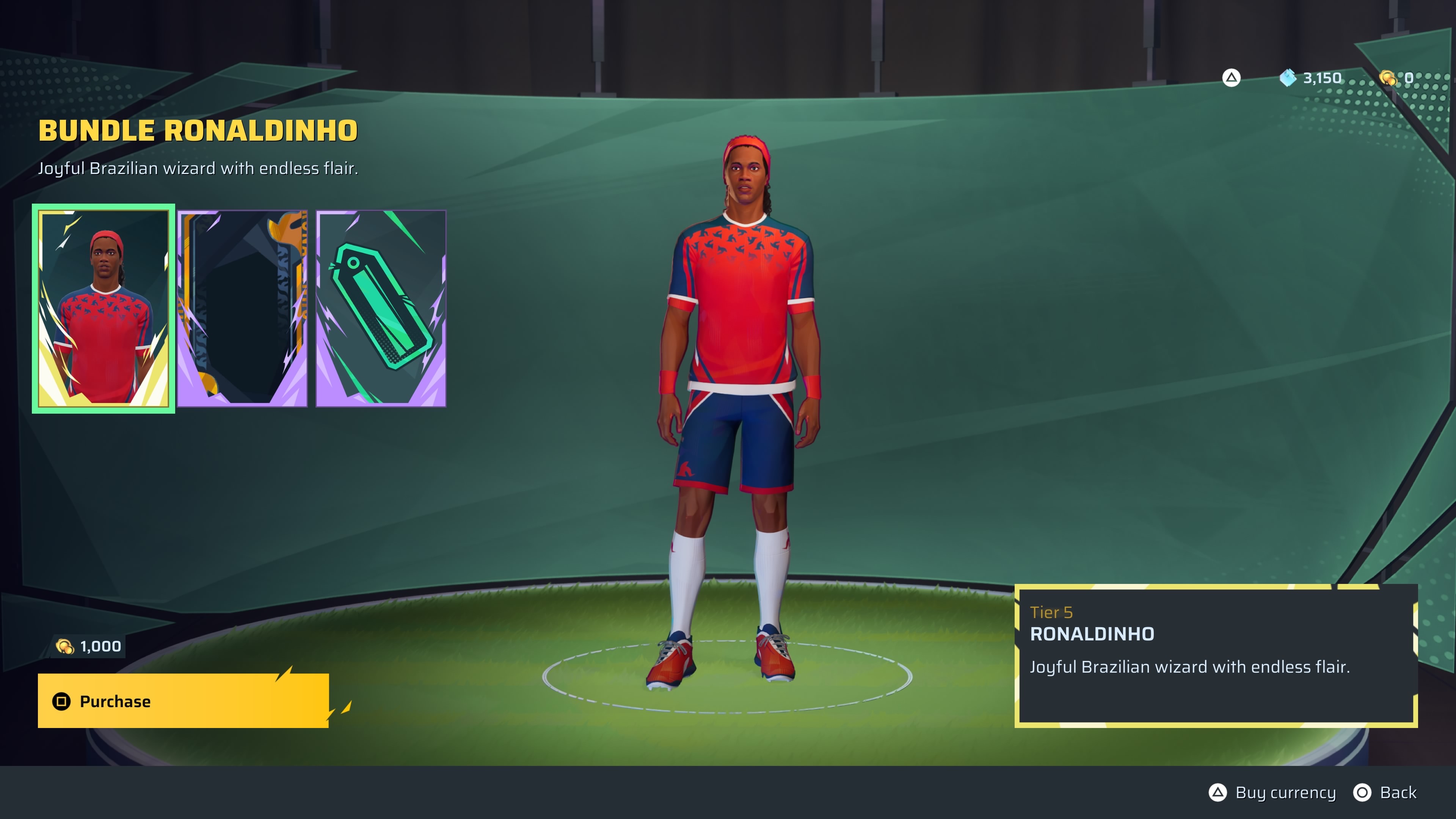 The Ronaldinho bundle from the Rematch store