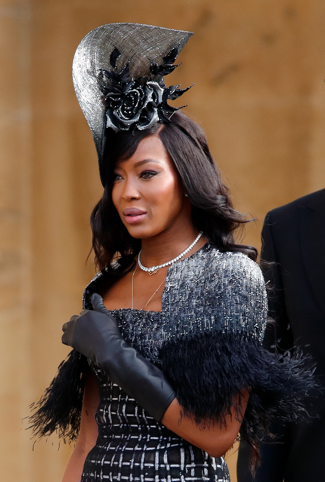 royal wedding hats Naomi Campbell