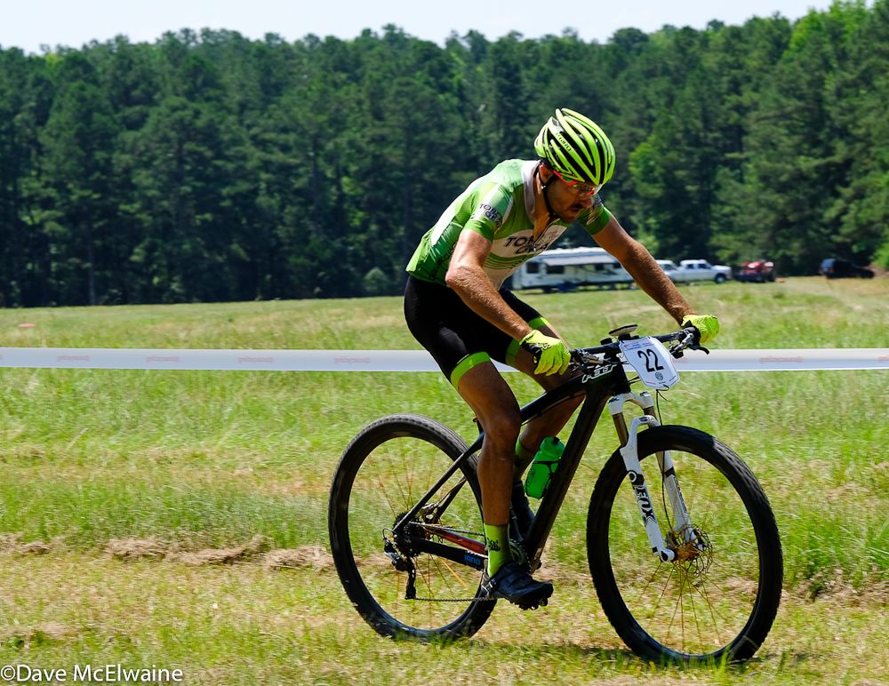 Ryan Woodall was riding in fourth place after 45 miles