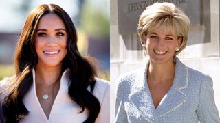 Meghan Markle and Princess Diana at different events