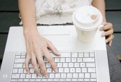 Woman and laptop