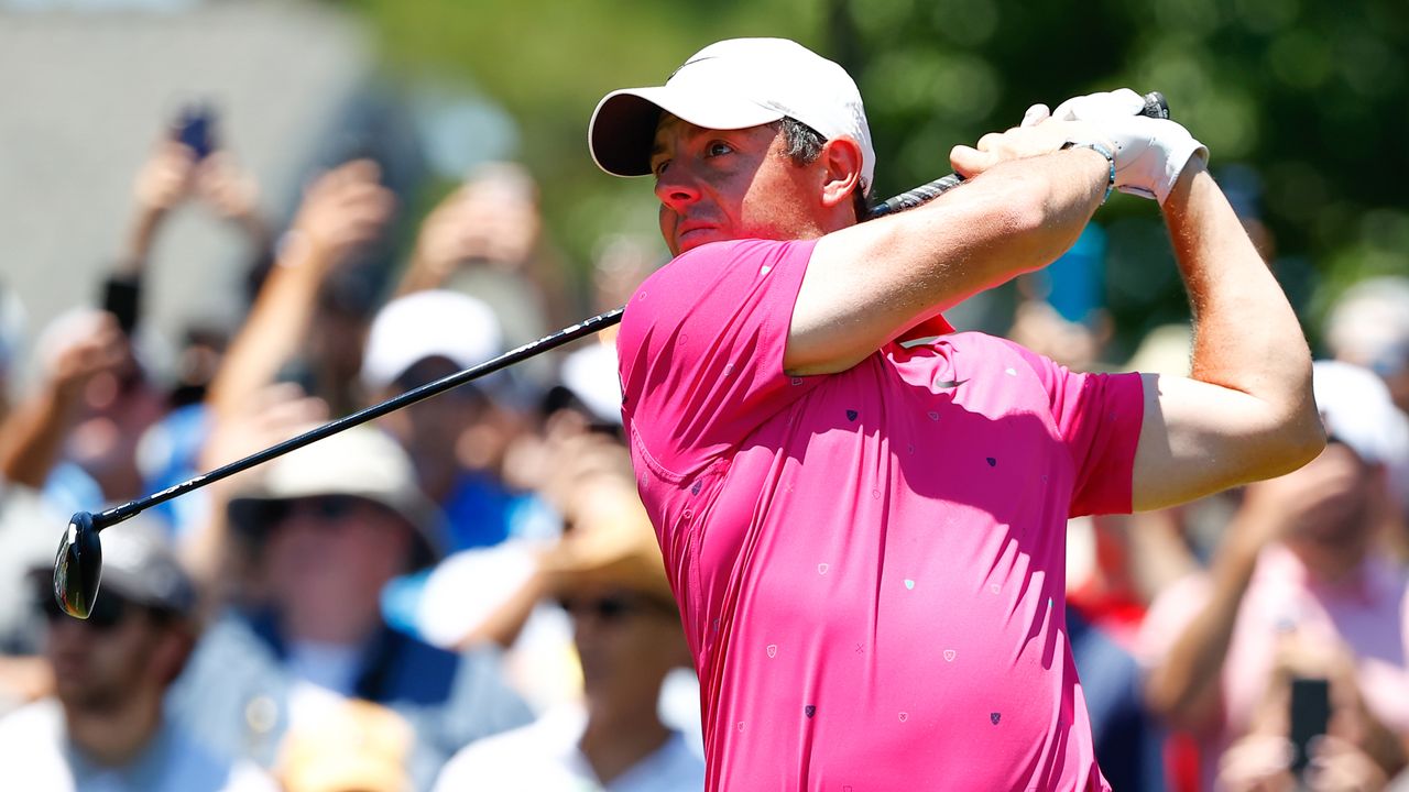 Rory McIlroy hits a golf shot