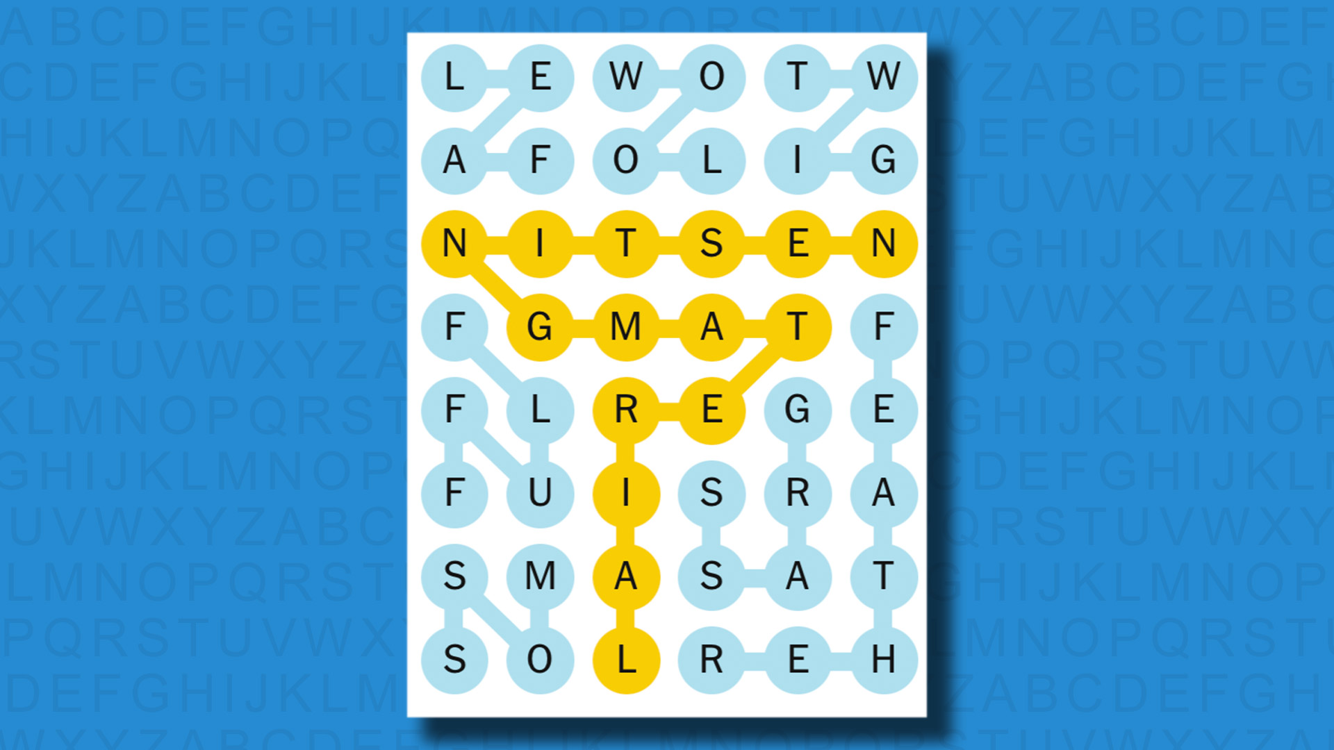 NYT Strands answers for game 486 on a blue background