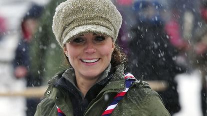 Catherine, Princess of Wales visits Great Tower Scout camp on March 22, 2013 in Windermere