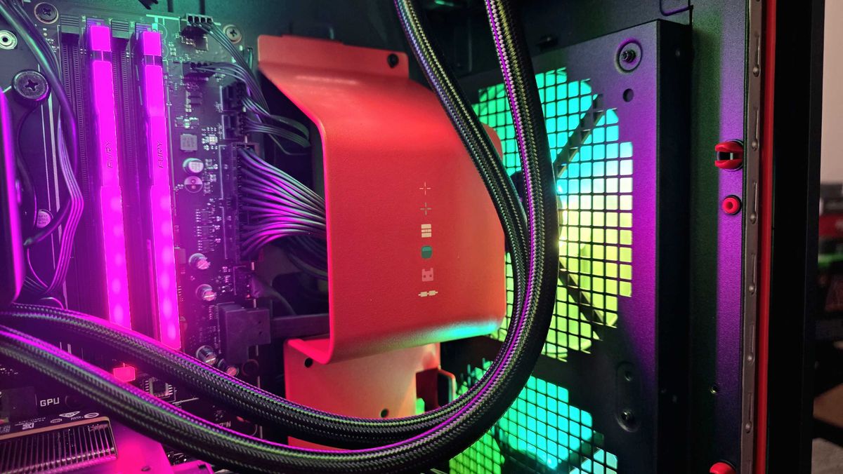 Image of the HP OMEN 35L VALORANT Limited Edition pre-built desktop gaming PC.