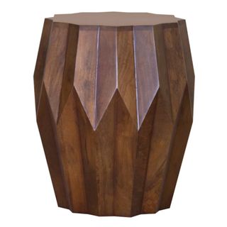 Azevedo Solid Wood Drum End Table